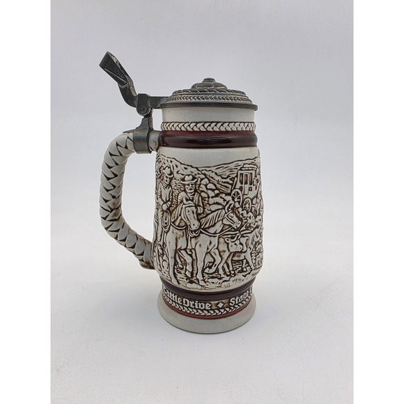 Avon Other - Vintage 1980 Avon Western Heritage Beer Stein Lidded Ceramic Brazil 358058